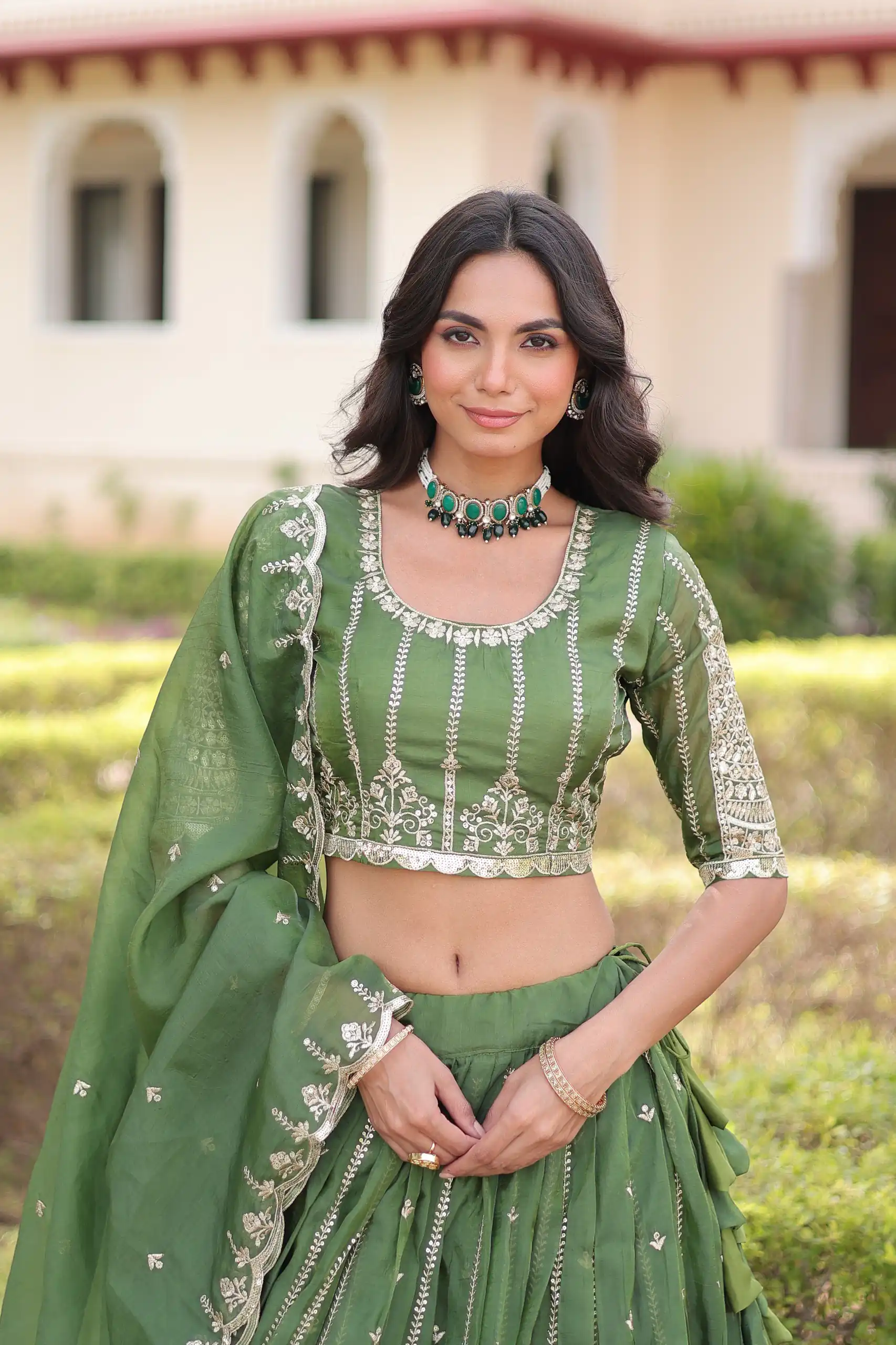 Pista Gold Crush Embroidery Zari Work Lehenga Choli | Lehenga, Bollywood Lehenga, Creative Lehenga, Designer Lehenga, Embroidered Lehenga, Party Wear Lehenga