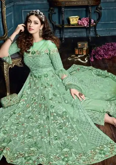 Pista Green Net With Embroidery Stone Salwar Suit | Salwar suit, Casual Suits, Creative suits, Designer Suits, Palazzo Suits, Party Wear Suits, Patiala Suits, Straight Suits