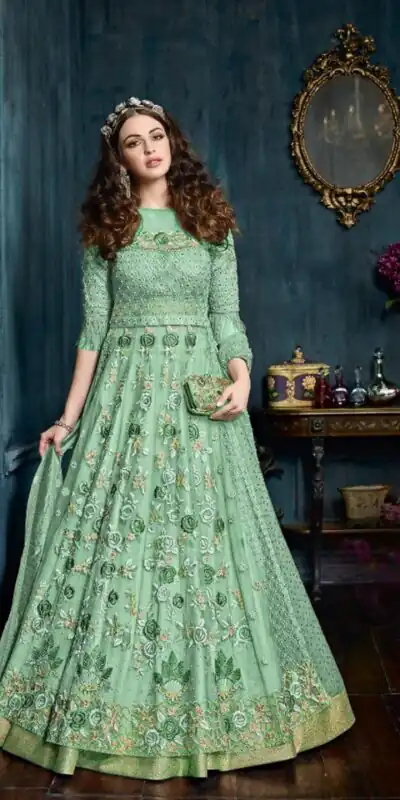 Pista Green Net With Embroidery Stone Salwar Suit | Salwar suit, Casual Suits, Creative suits, Designer Suits, Palazzo Suits, Party Wear Suits, Patiala Suits, Straight Suits