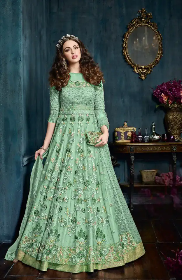Pista Green Net With Embroidery Stone Salwar Suit | Salwar suit, Casual Suits, Creative suits, Designer Suits, Palazzo Suits, Party Wear Suits, Patiala Suits, Straight Suits