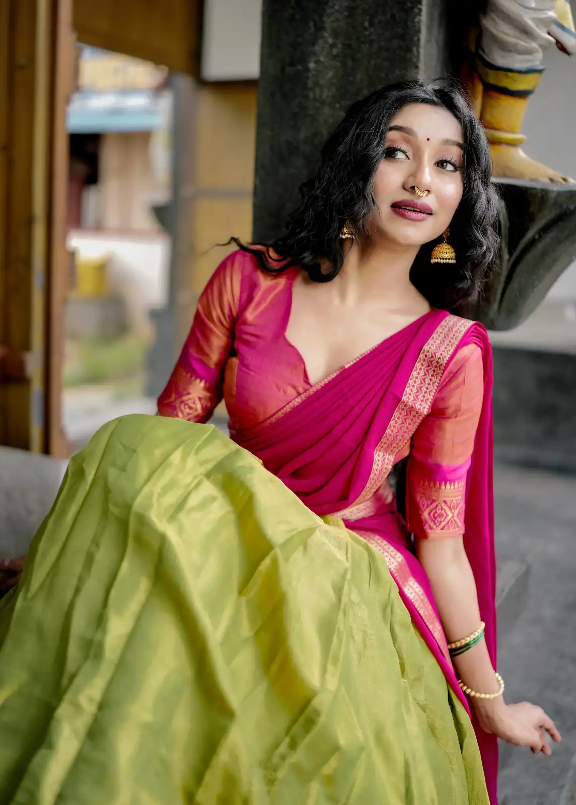 Pista Kanchipuram Zari Weaving Lehenga Choli | Lehenga, Bollywood Lehenga, Creative Lehenga, Designer Lehenga, Embroidered Lehenga, Party Wear Lehenga