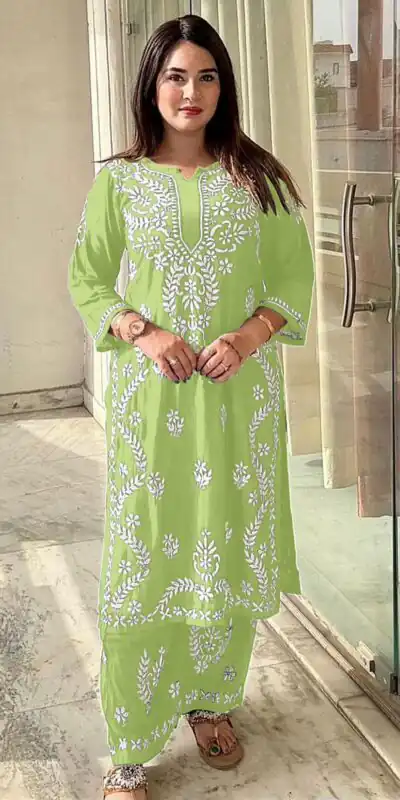 Pista Rayon Wid Lakhnavi  Style Work Kurti | Kurti, Bollywood Kurti, Creative Kurtis, Designer Kurti, Party Wear Kurti, Selfie Kurti
