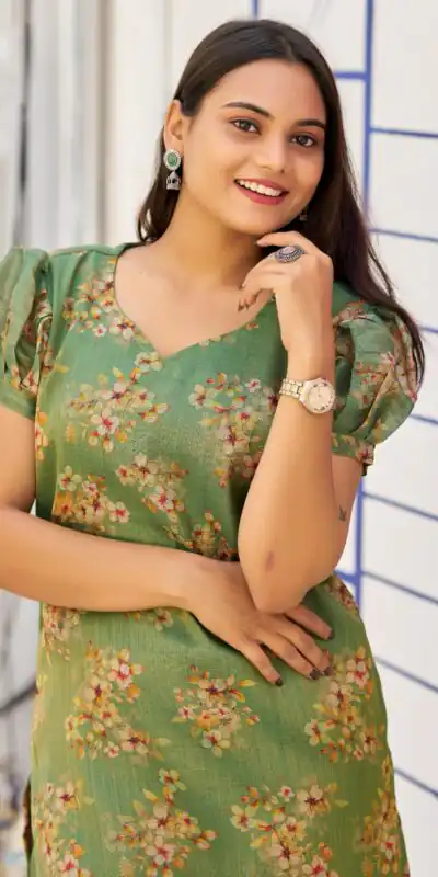 Pista Simmer Silk Office Wear Printed Kurti | Kurti, Bollywood Kurti, Creative Kurtis, Designer Kurti, Party Wear Kurti, Selfie Kurti