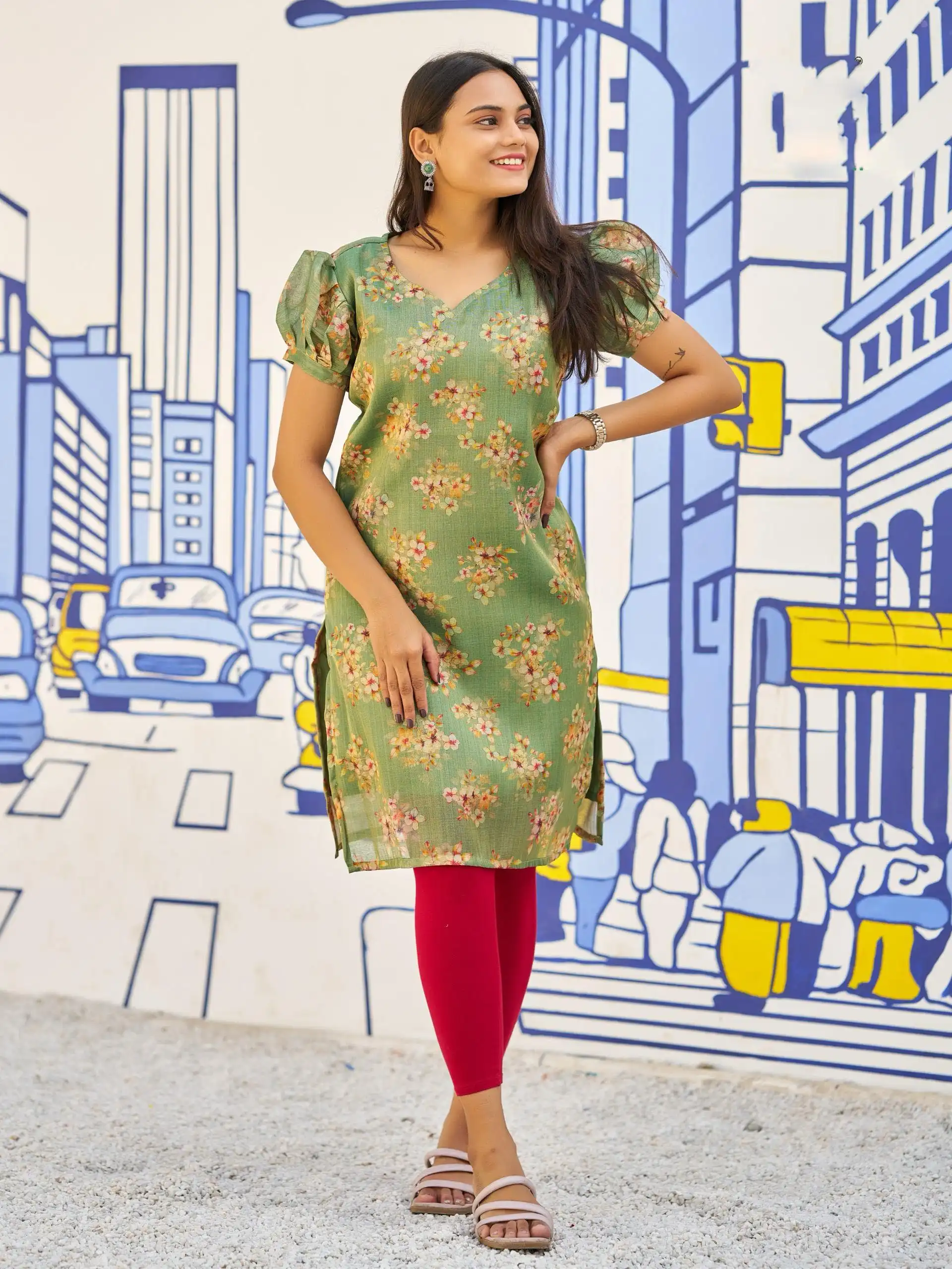 Pista Simmer Silk Office Wear Printed Kurti | Kurti, Bollywood Kurti, Creative Kurtis, Designer Kurti, Party Wear Kurti, Selfie Kurti