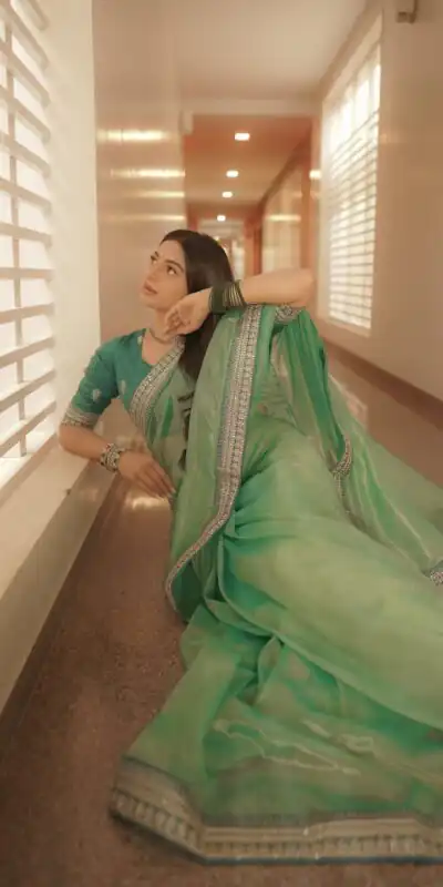 Pista Twill Net Sequins Embroidery Work Saree | Sarees, Bollywood Sarees, Creative Sarees, Designer Sarees, Embroidered Sarees, Ethnic Saree, Modern Digital sarees, Party Wear Sarees