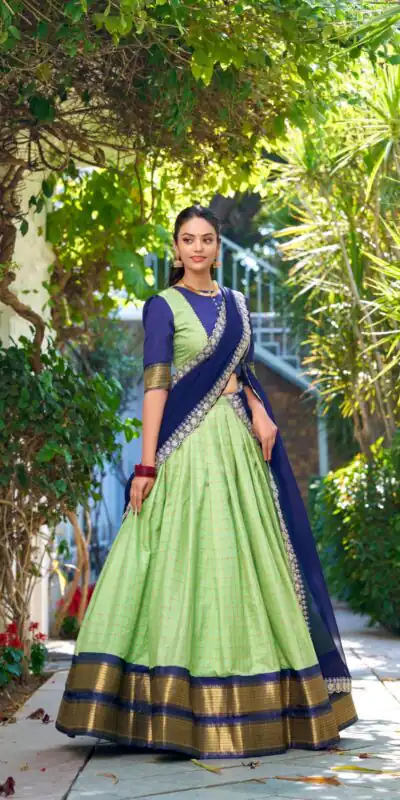 Pista Zari Chex Weaving Work Lehenga Choli | Lehenga, Bollywood Lehenga, Creative Lehenga, Designer Lehenga, Embroidered Lehenga, Party Wear Lehenga