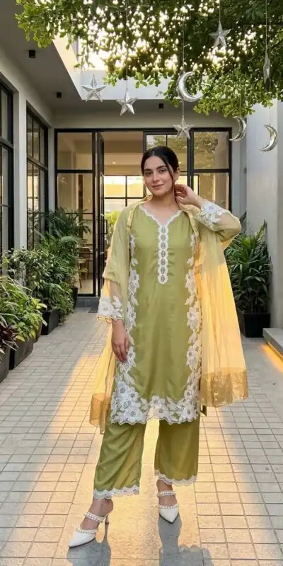 ST 213 Mehandi Color Natural Crep Salwar Suit with Embroidery Work. Wedding, Party, Festive, Best Price ₹1899. Delivery 4-6 Working Days. Shop now. | Jump Suits, Salwar suit, Casual Suits, Creative suits, Designer Suits, Palazzo Suits, Party Wear Suits, Patiala Suits, Straight Suits