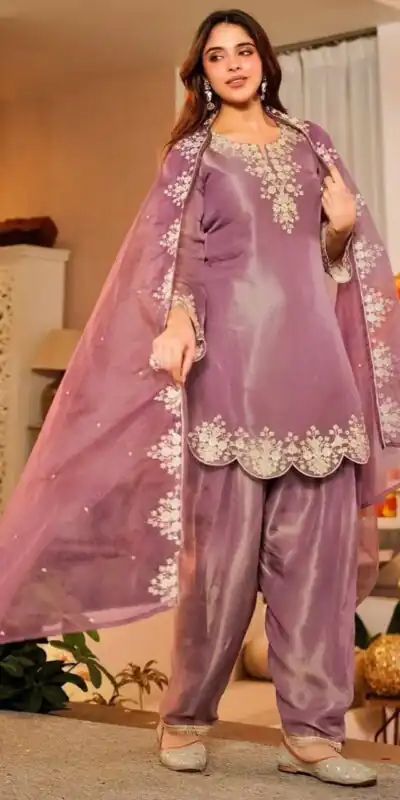 DC 116 Purple Fandy Satin Salwar Suit with Embroidery Work & Lace Work. Exclusive Offer ₹1999. Delivery 4-6 Working Days. Shop now. | Jump Suits, Salwar suit, Casual Suits, Creative suits, Designer Suits, Palazzo Suits, Party Wear Suits, Patiala Suits, Straight Suits