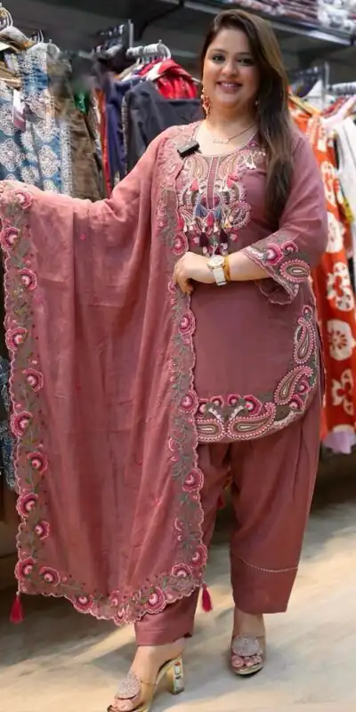 SRK 5348 Rust Color Georgette Mirror Embroidery Work Salwar Suit . Best Price ₹2399. Delivery 4-6 Working Days. Shop now. | Jump Suits, Salwar suit, Casual Suits, Creative suits, Designer Suits, Palazzo Suits, Party Wear Suits, Patiala Suits, Straight Suits