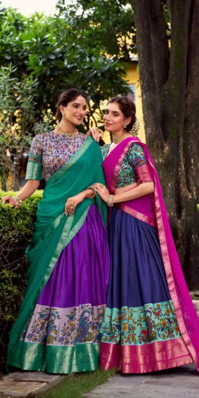 Purple Aastha Silk Lace Zari Work Lehenga Choli | Lehenga, Bollywood Lehenga, Creative Lehenga, Designer Lehenga, Embroidered Lehenga, Party Wear Lehenga