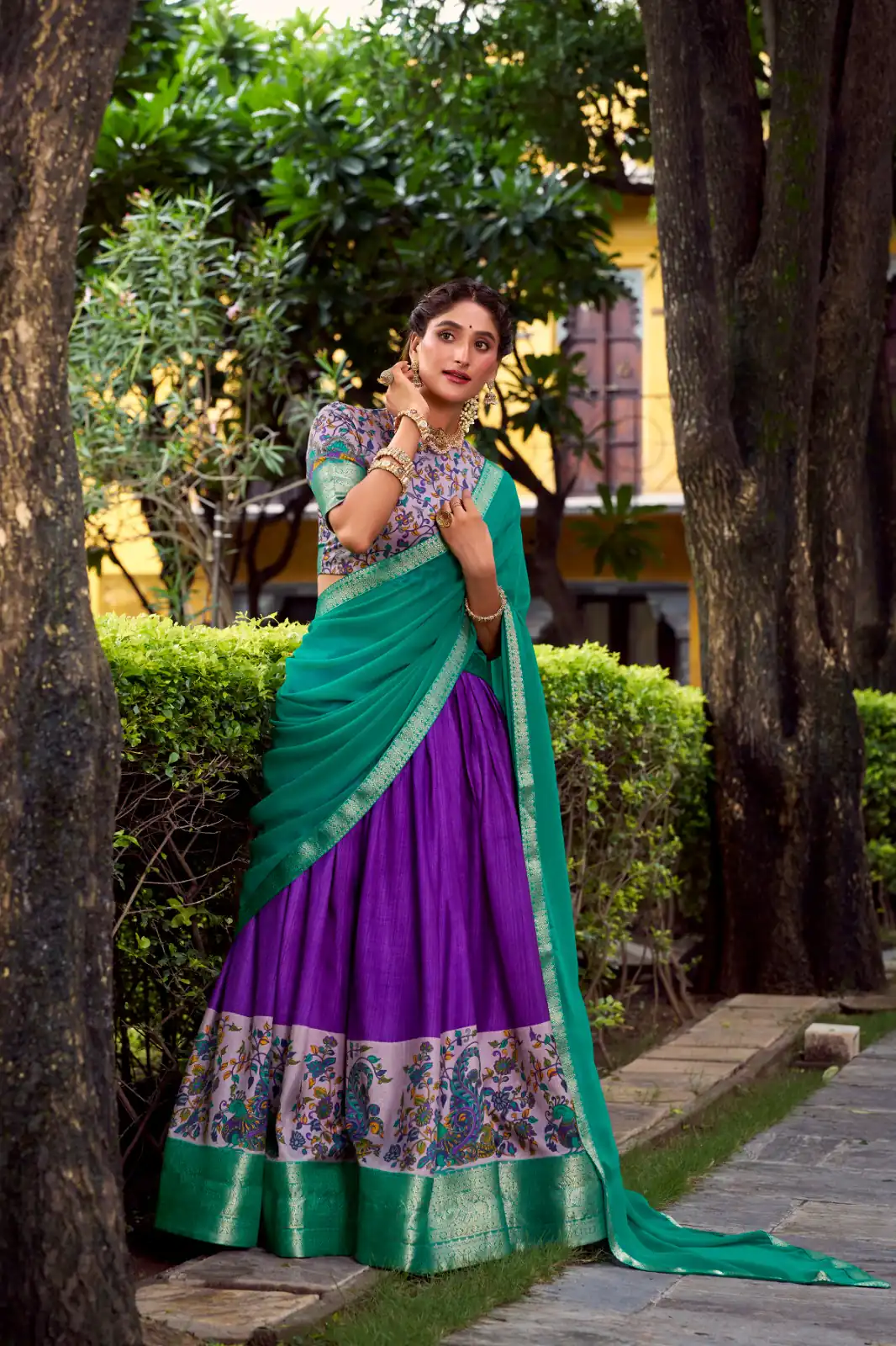 Purple Aastha Silk Lace Zari Work Lehenga Choli | Lehenga, Bollywood Lehenga, Creative Lehenga, Designer Lehenga, Embroidered Lehenga, Party Wear Lehenga