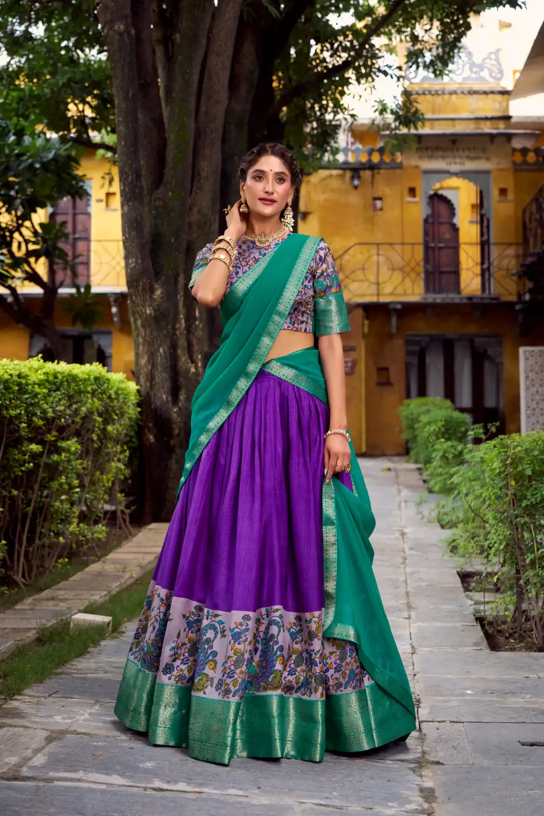 Purple Aastha Silk Lace Zari Work Lehenga Choli | Lehenga, Bollywood Lehenga, Creative Lehenga, Designer Lehenga, Embroidered Lehenga, Party Wear Lehenga