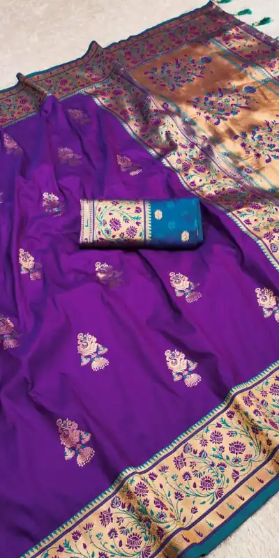 Purple Banarasi Silk Lace Work Zari Work Saree | Sarees, Bollywood Sarees, Creative Sarees, Designer Sarees, Embroidered Sarees, Ethnic Saree, Modern Digital sarees, Party Wear Sarees