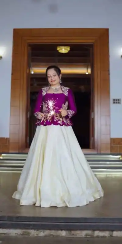 Purple Chinon Embroidery Work Lehenga Choli | Lehenga, Bollywood Lehenga, Creative Lehenga, Designer Lehenga, Embroidered Lehenga, Party Wear Lehenga
