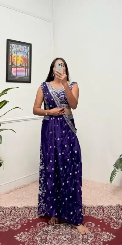 Purple Chinon Embroidery Work Salwar Suit | Jump Suits, Salwar suit, Casual Suits, Creative suits, Designer Suits, Palazzo Suits, Party Wear Suits, Patiala Suits, Straight Suits