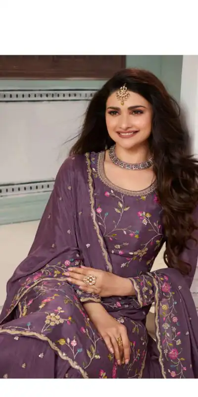 Purple Chinon Multi Work Salwar Suit | Jump Suits, Salwar suit, Casual Suits, Creative suits, Designer Suits, Palazzo Suits, Party Wear Suits, Patiala Suits, Straight Suits
