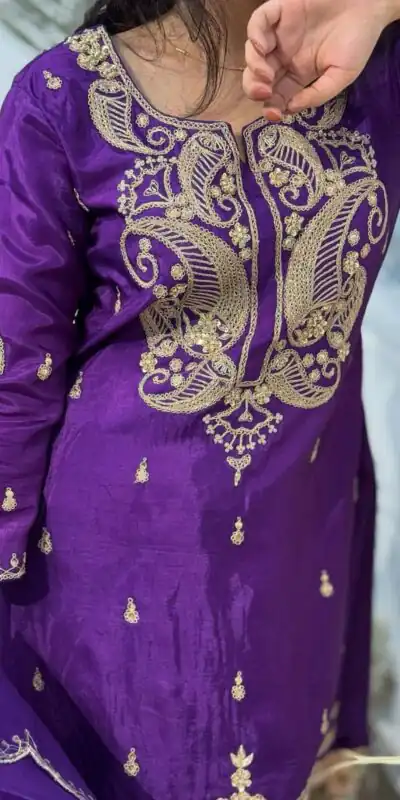 Purple Chinon Sequence Salwar Suit | Jump Suits, Salwar suit, Casual Suits, Creative suits, Designer Suits, Palazzo Suits, Party Wear Suits, Patiala Suits, Straight Suits