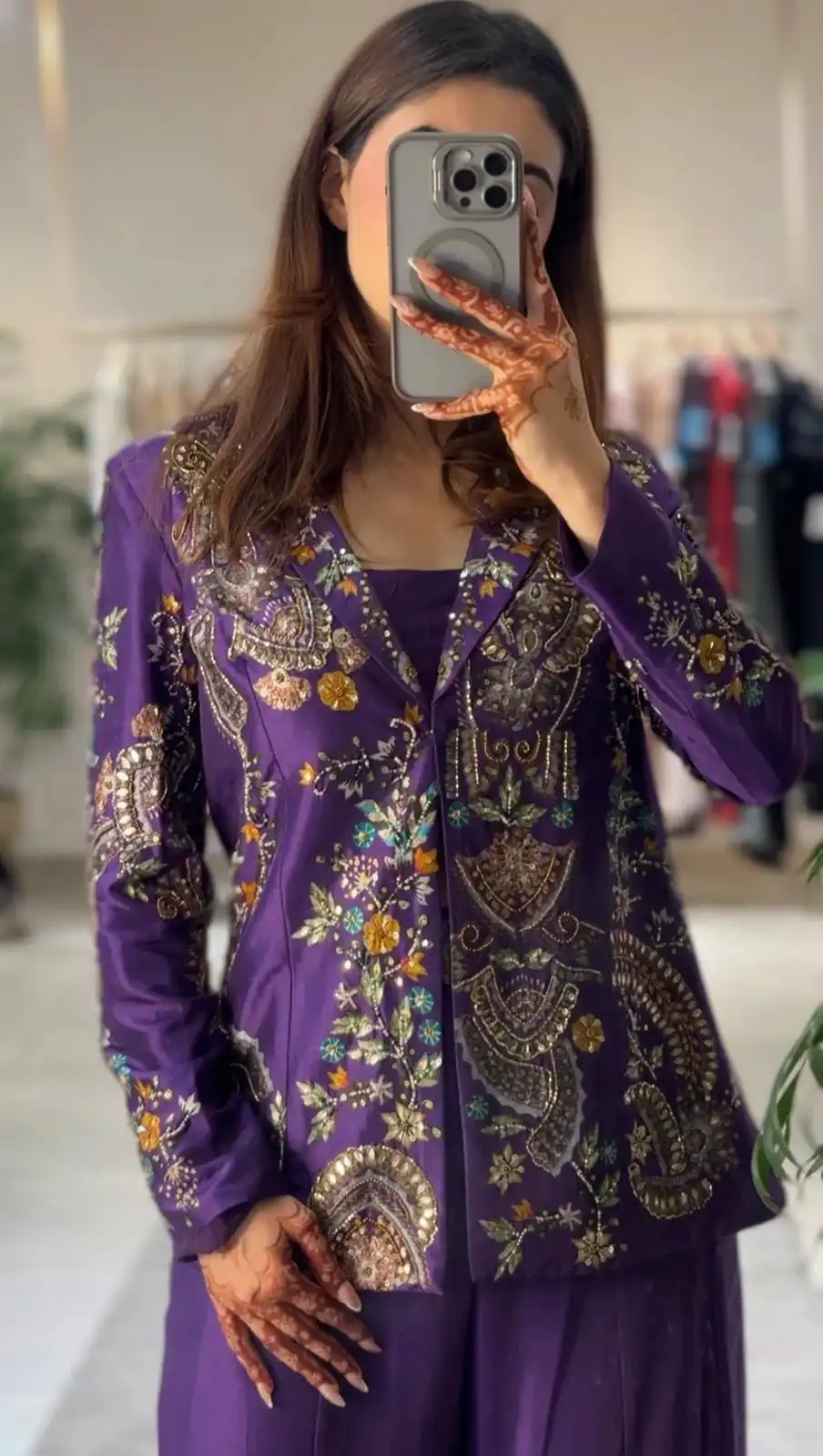 Purple Chinon Sequence Work Salwar Suit | Jump Suits, Salwar suit, Casual Suits, Creative suits, Designer Suits, Palazzo Suits, Party Wear Suits, Patiala Suits, Straight Suits