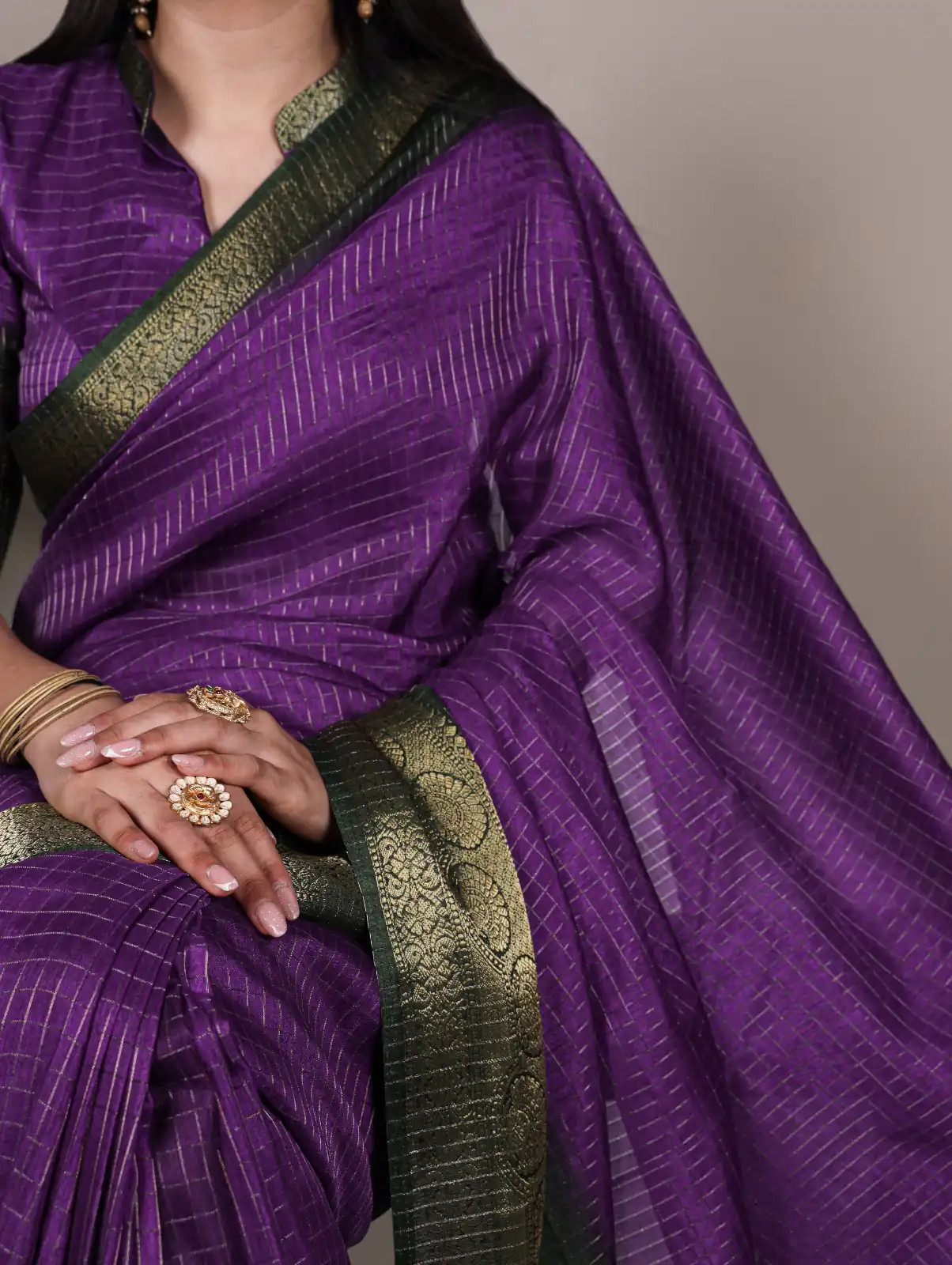 Purple Dola Chex Zari Work Saree | Sarees, Bollywood Sarees, Creative Sarees, Designer Sarees, Embroidered Sarees, Ethnic Saree, Modern Digital sarees, Party Wear Sarees