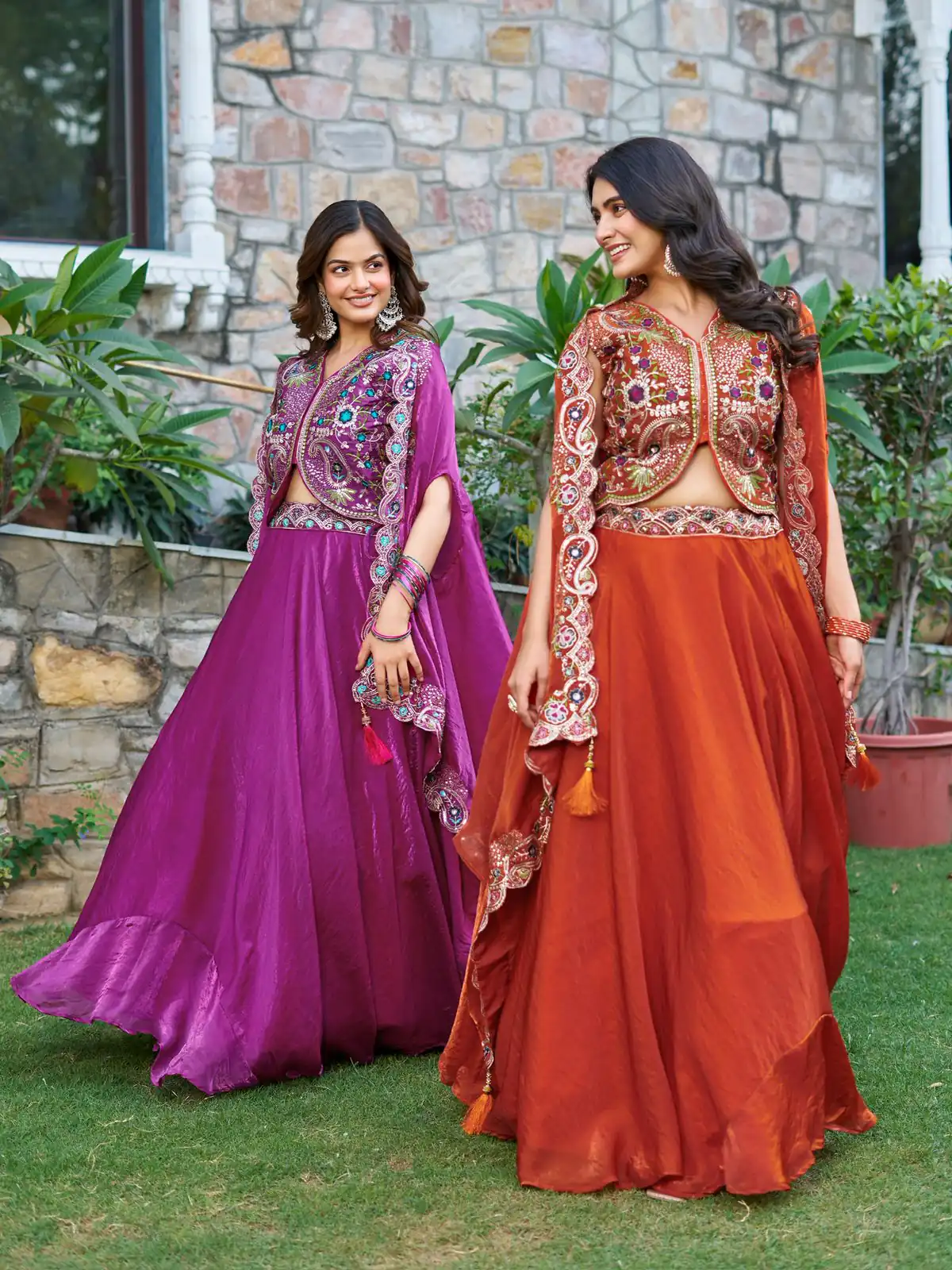 Purple Fendy Silk Embroidery Work Lehenga Choli | Lehenga, Bollywood Lehenga, Creative Lehenga, Designer Lehenga, Embroidered Lehenga, Party Wear Lehenga