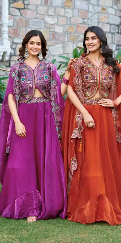 Purple Fendy Silk Embroidery Work Lehenga Choli | Lehenga, Bollywood Lehenga, Creative Lehenga, Designer Lehenga, Embroidered Lehenga, Party Wear Lehenga