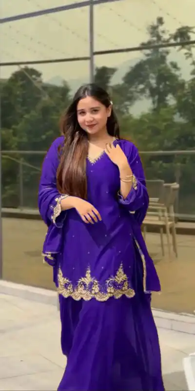 Purple Fox Georgette Lace Embroidery Work Salwar Suit | Jump Suits, Salwar suit, Casual Suits, Creative suits, Designer Suits, Palazzo Suits, Party Wear Suits, Patiala Suits, Straight Suits