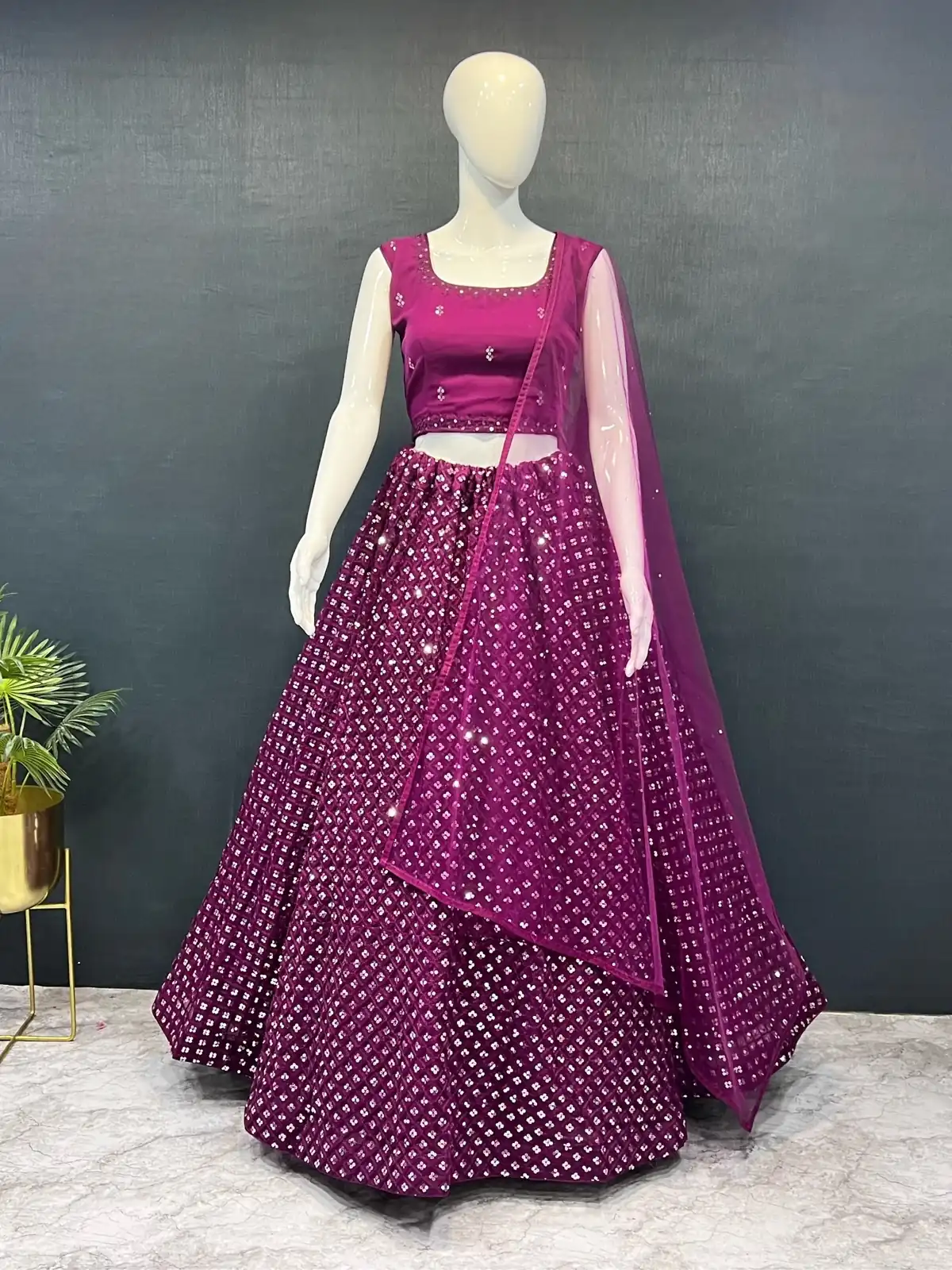 Purple Georgette Embroidery Work Lehenga Choli | Lehenga, Bollywood Lehenga, Creative Lehenga, Designer Lehenga, Embroidered Lehenga, Party Wear Lehenga