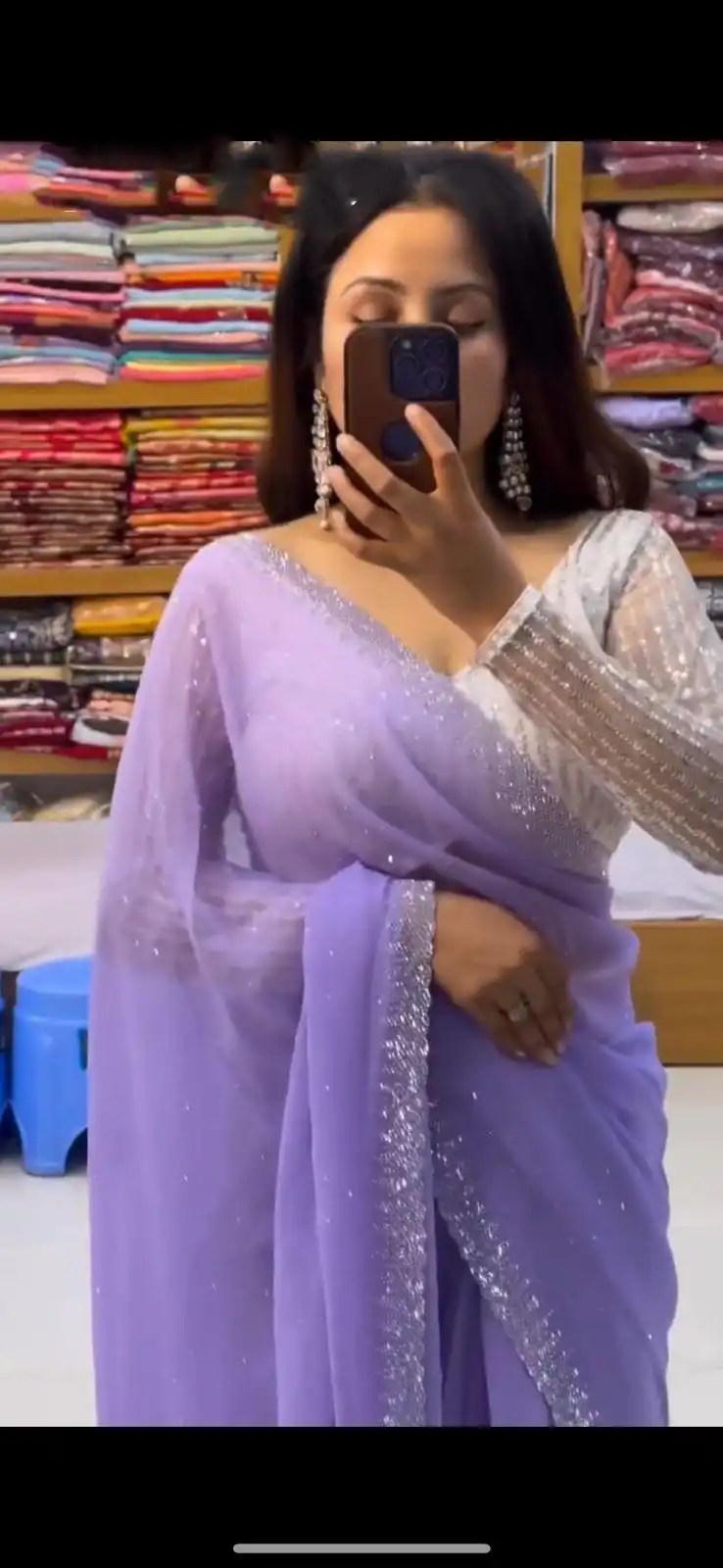 Purple Georgette Hot Fix Stone Work Saree | Sarees, Bollywood Sarees, Creative Sarees, Designer Sarees, Embroidered Sarees, Ethnic Saree, Modern Digital sarees, Party Wear Sarees