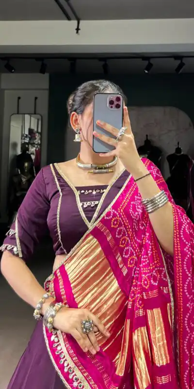 Purple Georgette Lace Lehenga Choli | Lehenga, Bollywood Lehenga, Creative Lehenga, Designer Lehenga, Embroidered Lehenga, Party Wear Lehenga