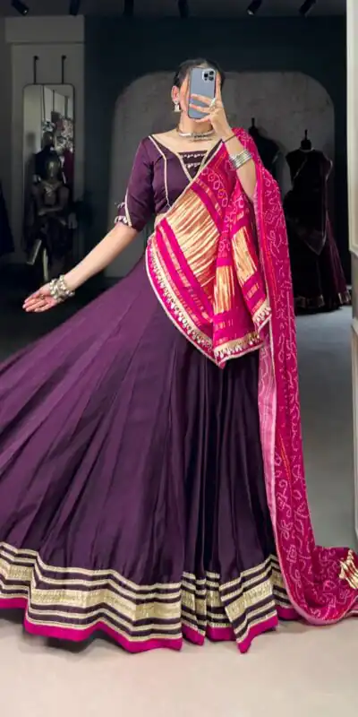 Purple Georgette Lace Lehenga Choli | Lehenga, Bollywood Lehenga, Creative Lehenga, Designer Lehenga, Embroidered Lehenga, Party Wear Lehenga