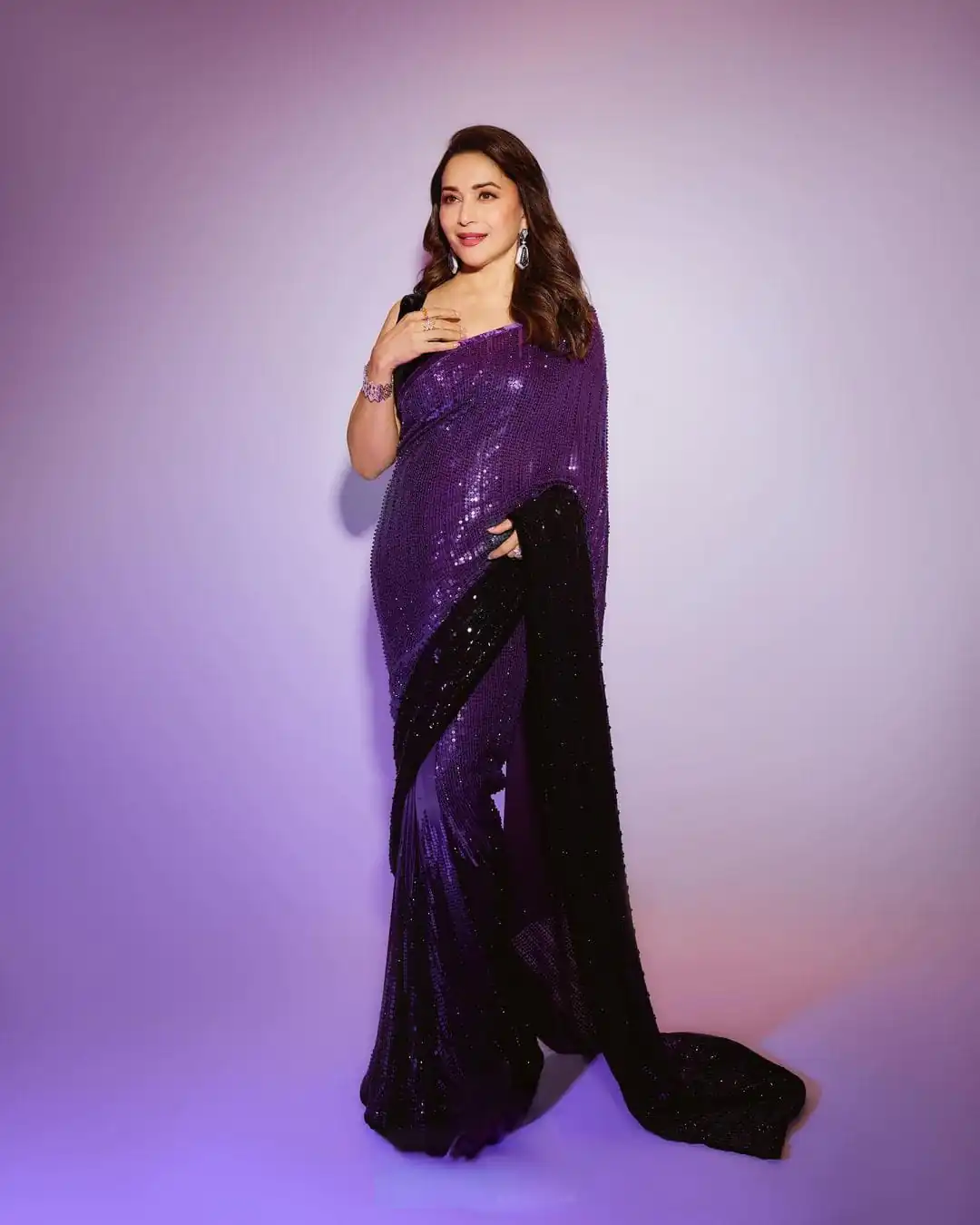 Purple Georgette Sequence Embroidery Work Saree | Sarees, Bollywood Sarees, Creative Sarees, Designer Sarees, Embroidered Sarees, Ethnic Saree, Modern Digital sarees, Party Wear Sarees