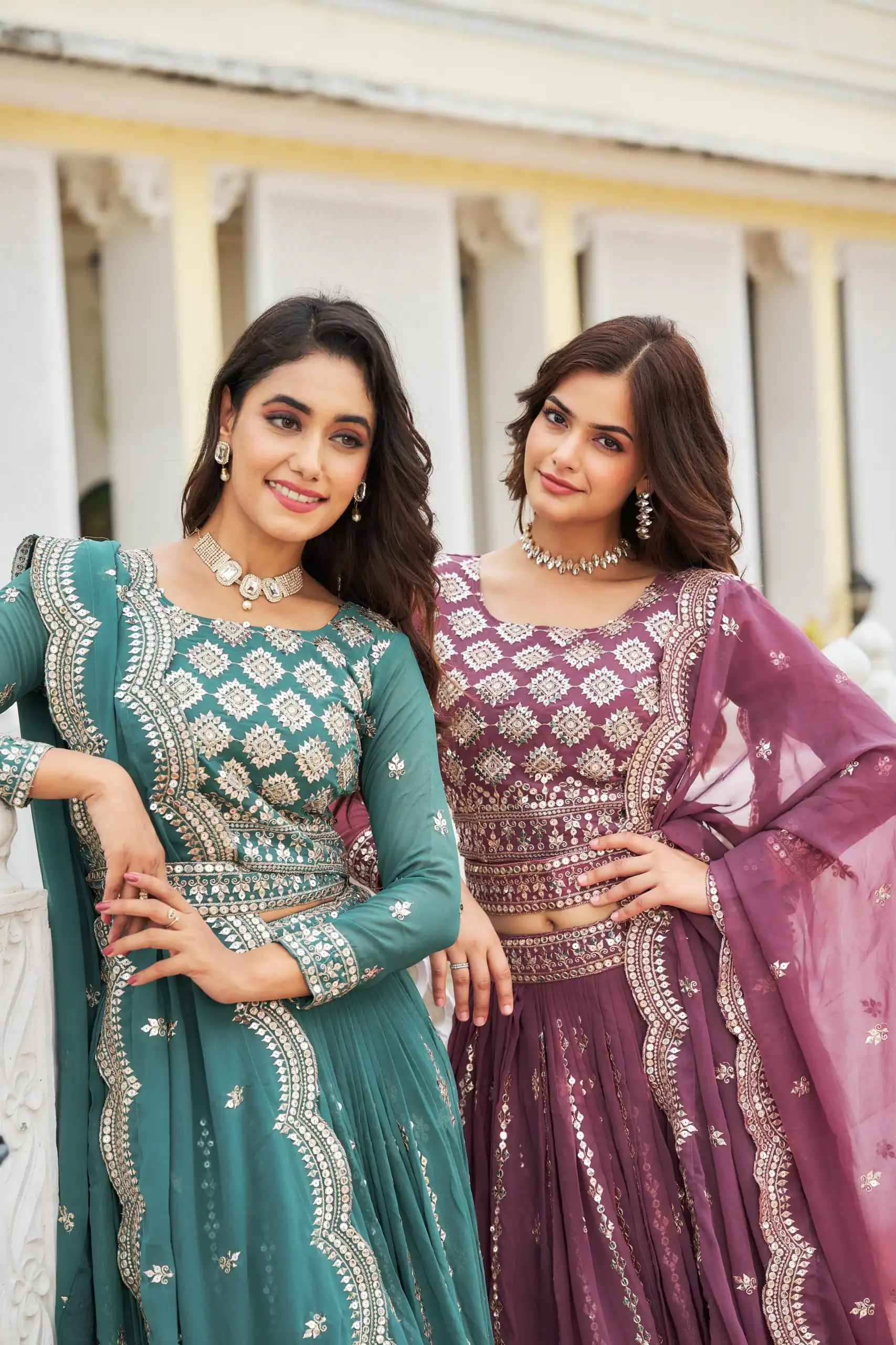 Purple Georgette Sequence Work Lehenga Choli | Lehenga, Bollywood Lehenga, Creative Lehenga, Designer Lehenga, Embroidered Lehenga, Party Wear Lehenga