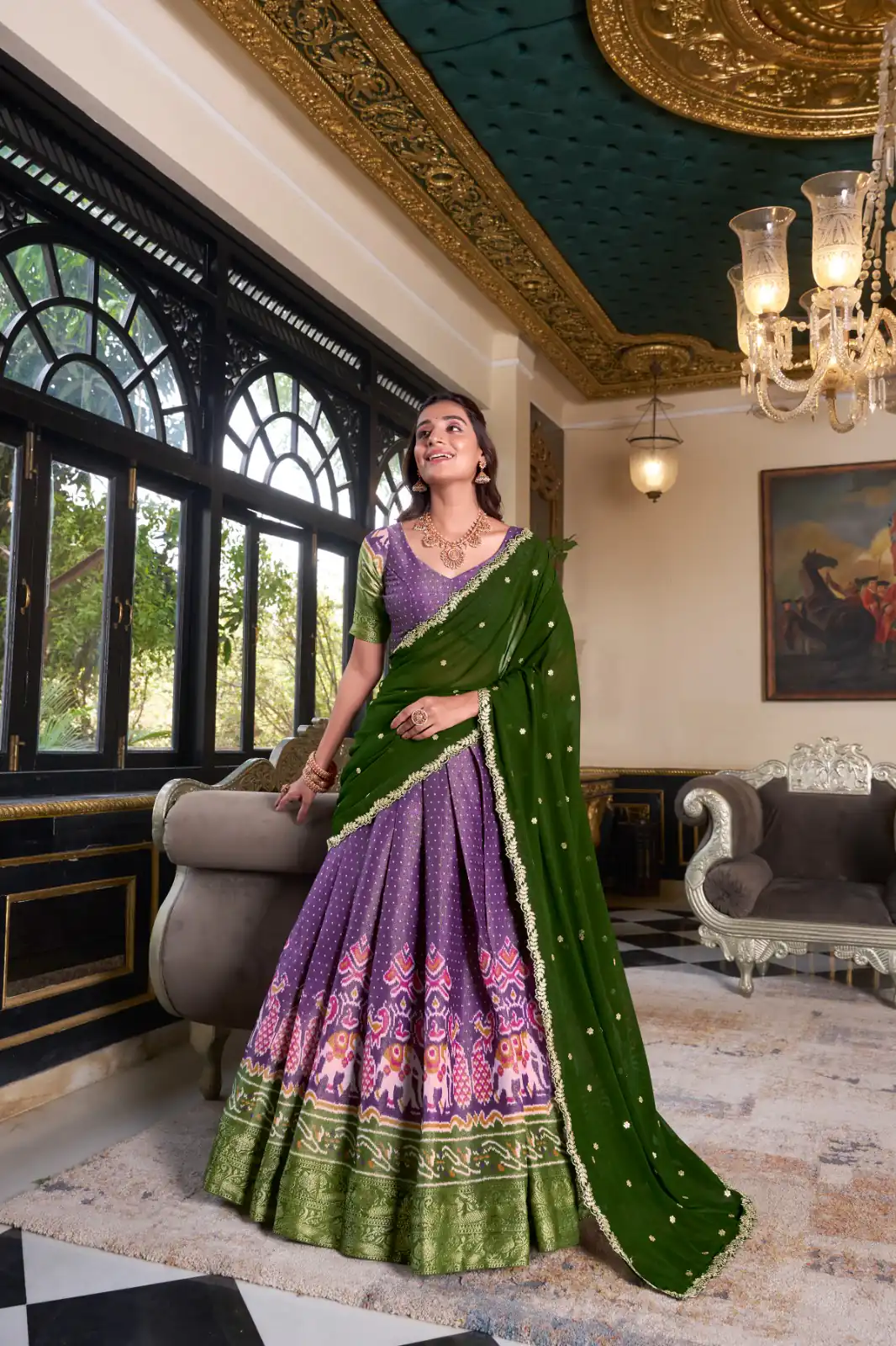 Purple Kanchipuram Embroider Lehenga Choli | Lehenga, Bollywood Lehenga, Creative Lehenga, Designer Lehenga, Embroidered Lehenga, Party Wear Lehenga
