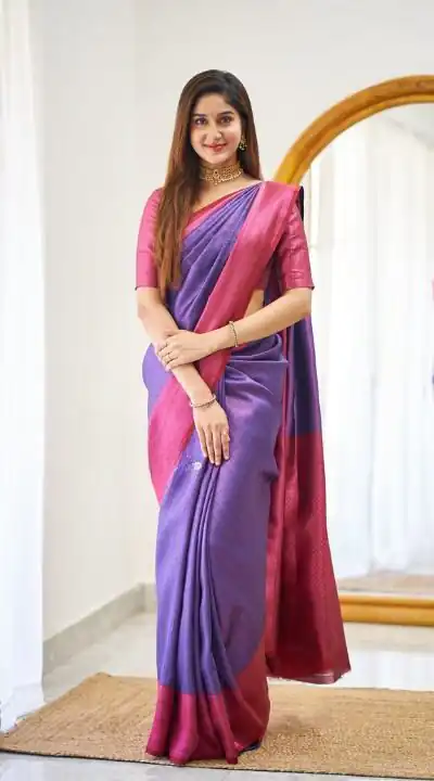 Purple Lichi Silk Jacquard Work Saree | Sarees, Bollywood Sarees, Creative Sarees, Designer Sarees, Embroidered Sarees, Ethnic Saree, Modern Digital sarees, Party Wear Sarees