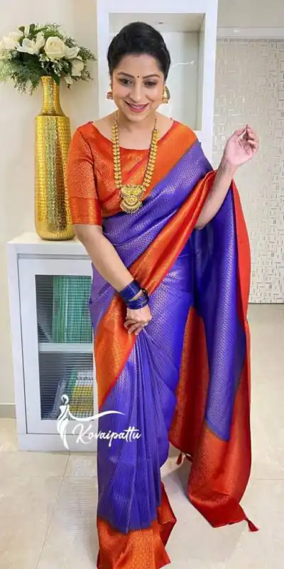 Purple Lichi Silk Lace Border Work Saree | Sarees, Bollywood Sarees, Creative Sarees, Designer Sarees, Embroidered Sarees, Ethnic Saree, Modern Digital sarees, Party Wear Sarees