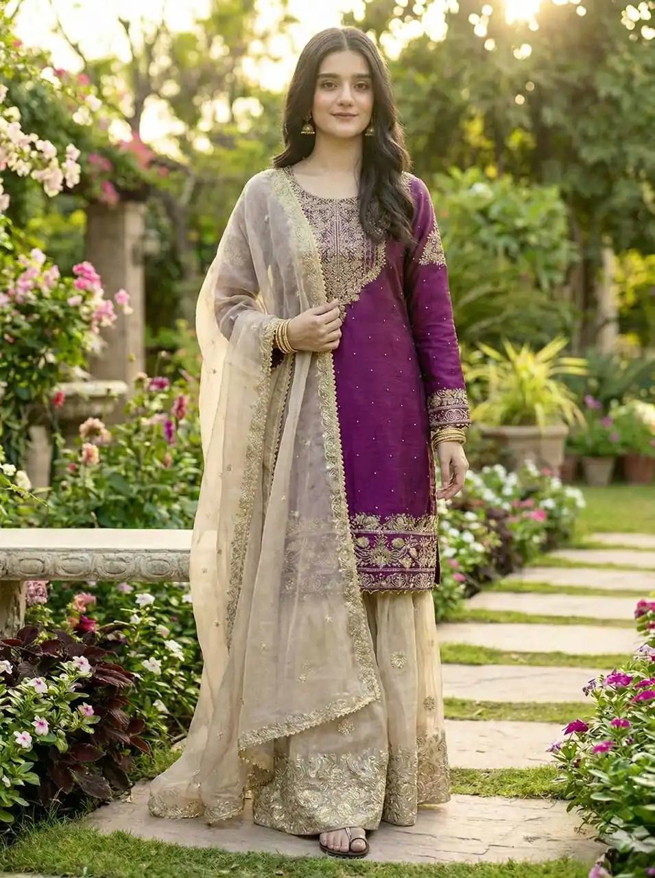 Purple Organza Silk Embroidery Lace Work Salwar Suit | Jump Suits, Salwar suit, Casual Suits, Creative suits, Designer Suits, Palazzo Suits, Party Wear Suits, Patiala Suits, Straight Suits