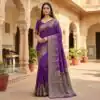Purple Pashmina Silk Lace Work Border Saree | Sarees, Bollywood Sarees, Creative Sarees, Designer Sarees, Embroidered Sarees, Ethnic Saree, Modern Digital sarees, Party Wear Sarees