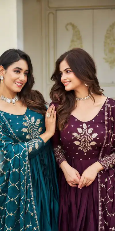 Purple Rangoli Sequence Embroidery Gown | Gowns, Bollywood Gowns, Creative Gowns, Designer Gowns, Embroidered Gowns, Party Wear Gowns