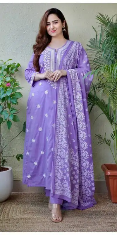Purple Rayon Cotton Embroidery Work Salwar Suit | Jump Suits, Salwar suit, Casual Suits, Creative suits, Designer Suits, Palazzo Suits, Party Wear Suits, Patiala Suits, Straight Suits