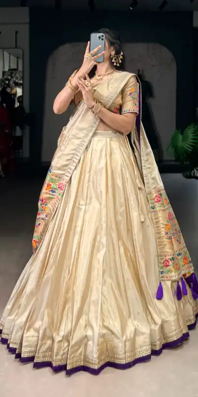 Purple Shimmer Zari Weaving Work Lehenga Choli | Lehenga, Bollywood Lehenga, Creative Lehenga, Designer Lehenga, Embroidered Lehenga, Party Wear Lehenga