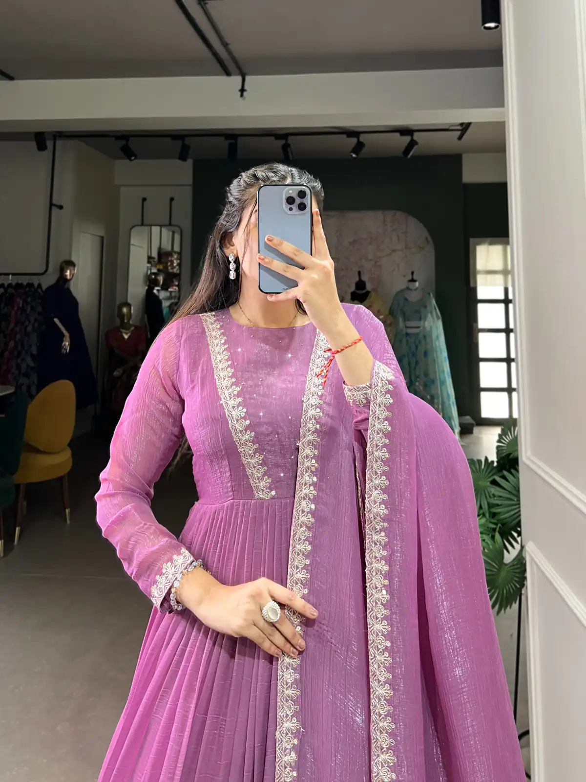 Purple Silver Glory Hotfix Sequins Thread Work Gown | Gowns, Bollywood Gowns, Creative Gowns, Designer Gowns, Embroidered Gowns, Party Wear Gowns