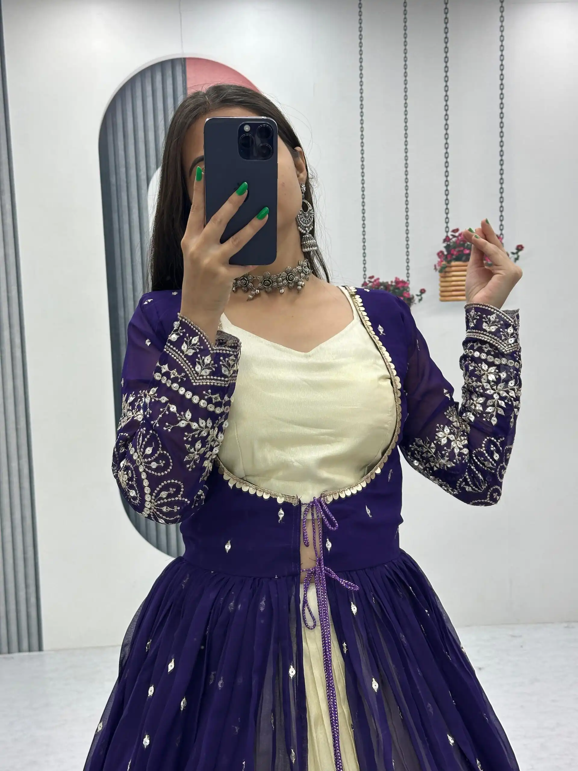 Purple Simar Cosmos Sequence Work Lehenga Choli | Lehenga, Bollywood Lehenga, Creative Lehenga, Designer Lehenga, Embroidered Lehenga, Party Wear Lehenga
