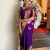 Purple Soft Lichi Silk Jacquard Work All Over Saree | Sarees, Bollywood Sarees, Creative Sarees, Designer Sarees, Embroidered Sarees, Ethnic Saree, Modern Digital sarees, Party Wear Sarees