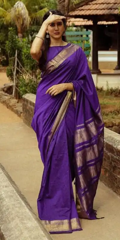 Purple Soft Lichi Silk Rich Pallu Saree | Sarees, Bollywood Sarees, Creative Sarees, Designer Sarees, Embroidered Sarees, Ethnic Saree, Modern Digital sarees, Party Wear Sarees