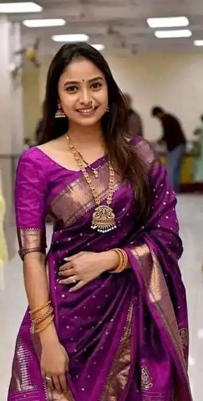Purple Soft Lichi Silk With Lace Work Saree | Sarees, Bollywood Sarees, Creative Sarees, Designer Sarees, Embroidered Sarees, Ethnic Saree, Modern Digital sarees, Party Wear Sarees