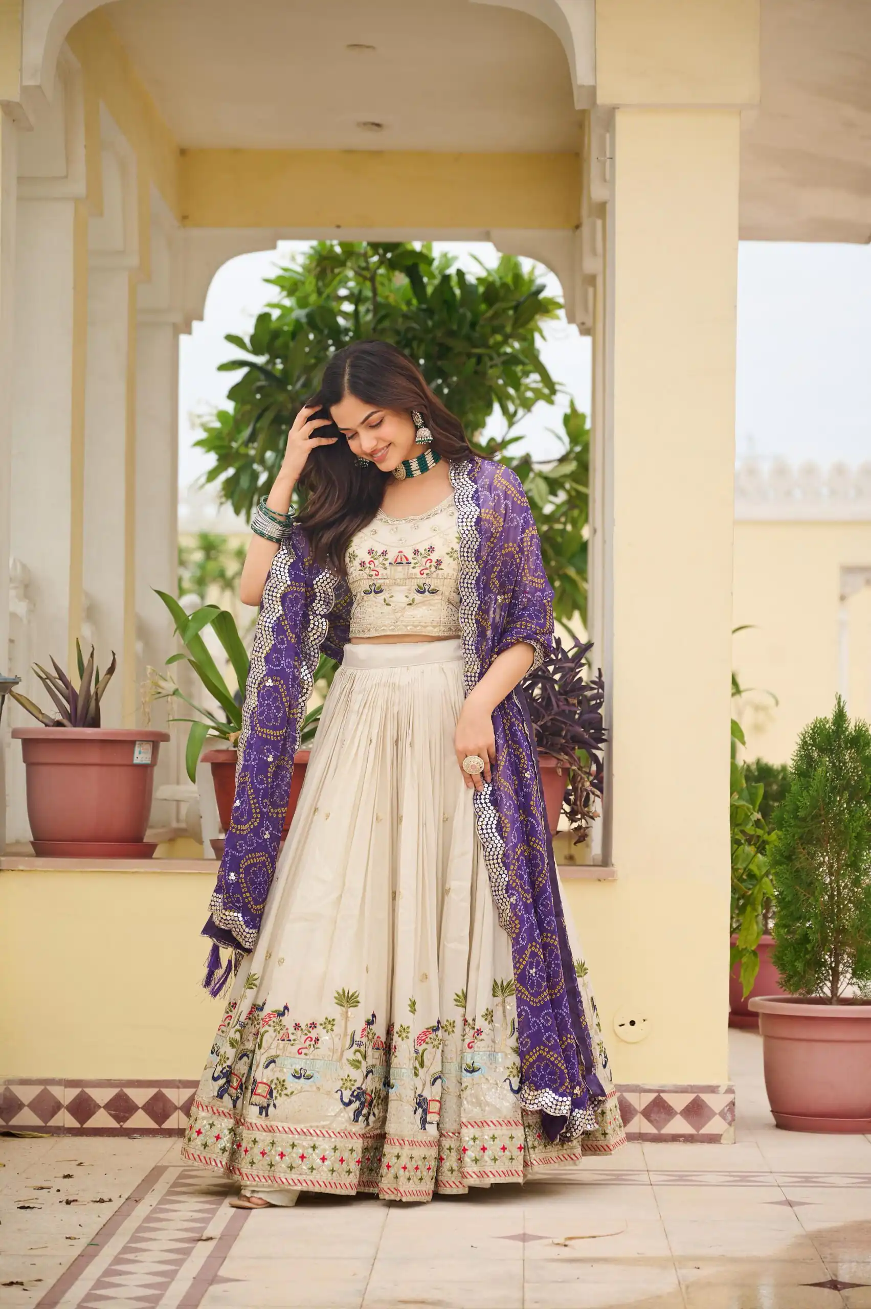 Purple Tissue Silk Embroidery Work Lehenga Choli | Lehenga, Bollywood Lehenga, Creative Lehenga, Designer Lehenga, Embroidered Lehenga, Party Wear Lehenga