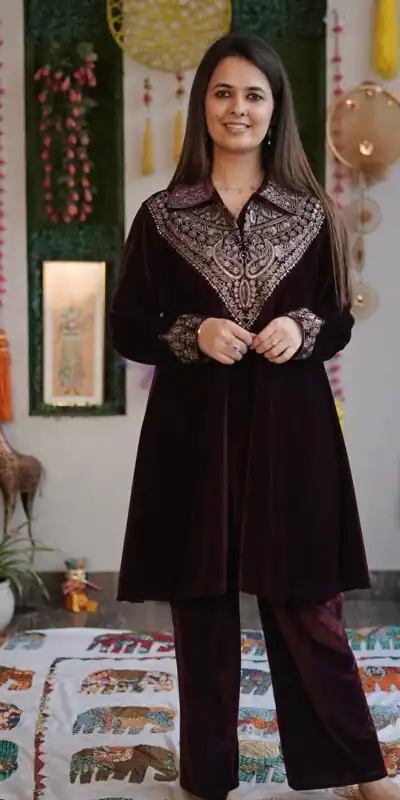 Purple Velvet Sequence Work Salwar Suit | Jump Suits, Salwar suit, Casual Suits, Creative suits, Designer Suits, Palazzo Suits, Party Wear Suits, Patiala Suits, Straight Suits