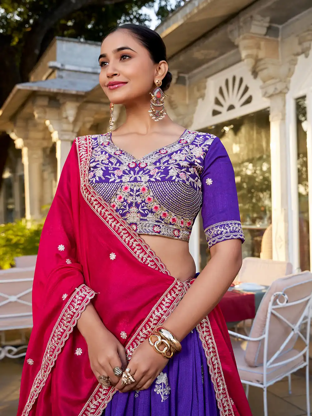 Purple Vichitra Sequins Lehenga Choli | Lehenga, Bollywood Lehenga, Creative Lehenga, Designer Lehenga, Embroidered Lehenga, Party Wear Lehenga