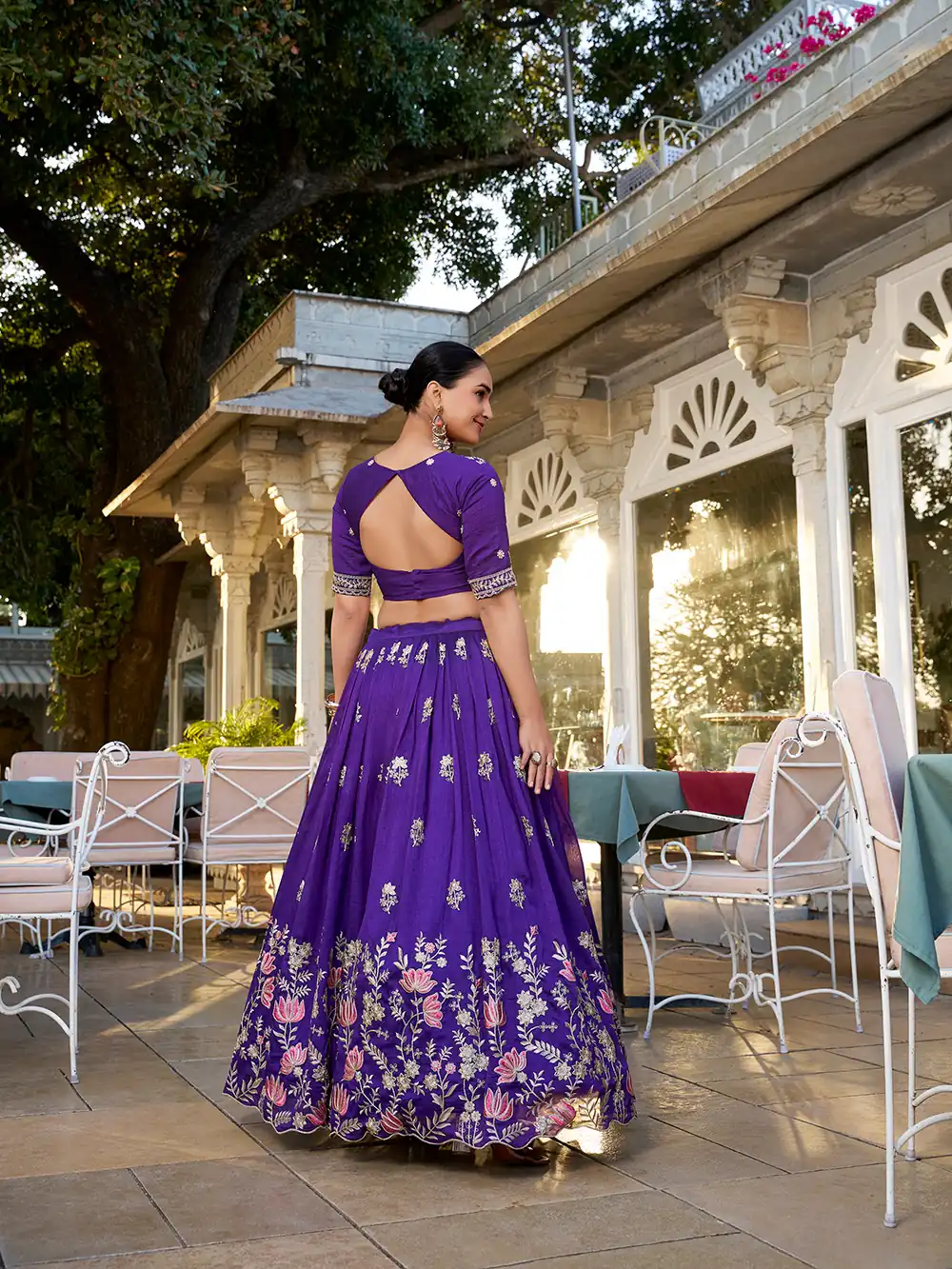 Purple Vichitra Sequins Lehenga Choli | Lehenga, Bollywood Lehenga, Creative Lehenga, Designer Lehenga, Embroidered Lehenga, Party Wear Lehenga