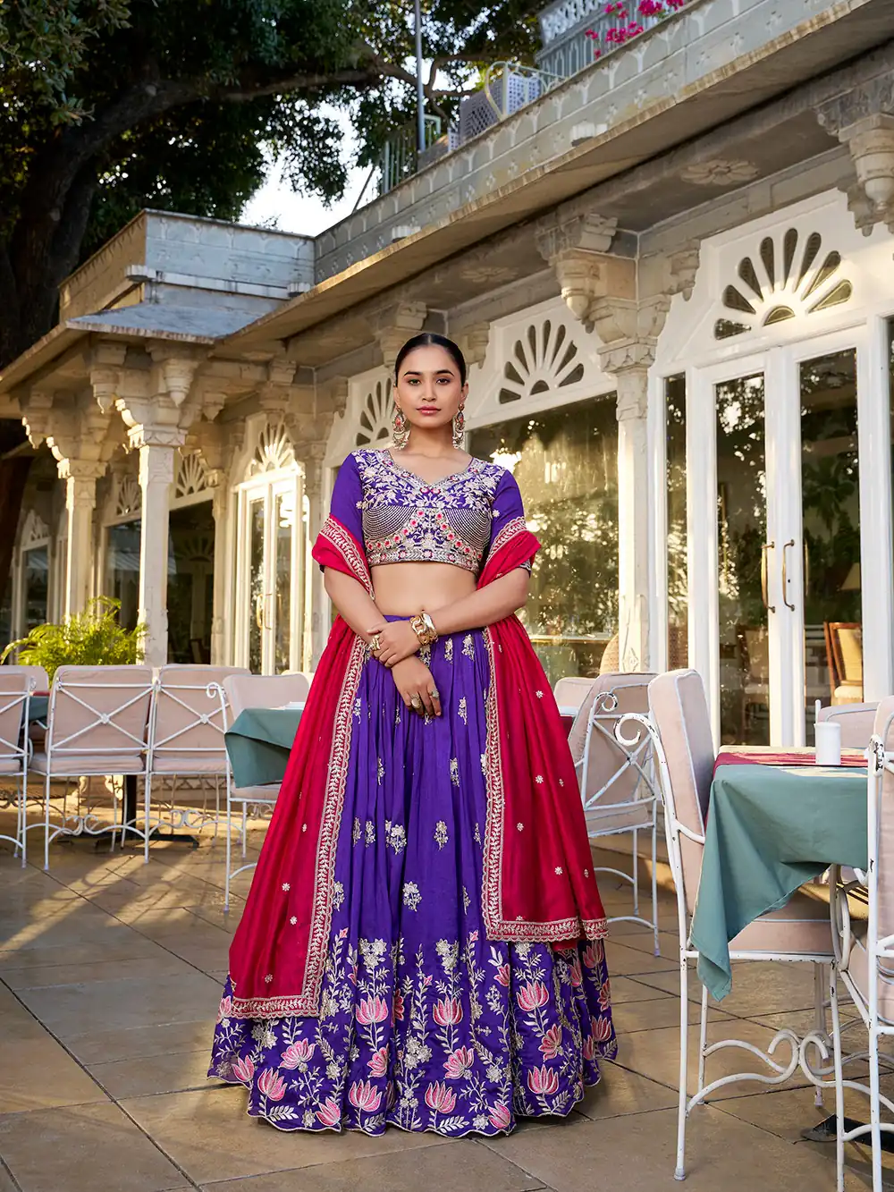Purple Vichitra Sequins Lehenga Choli | Lehenga, Bollywood Lehenga, Creative Lehenga, Designer Lehenga, Embroidered Lehenga, Party Wear Lehenga